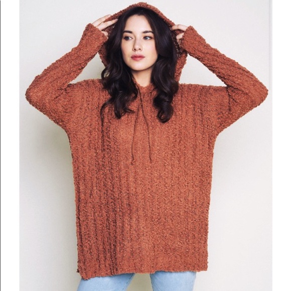Last 1! Soft New Cozy Knit Popcorn Hoodie Sweater - Picture 4 of 12
